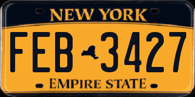 NY license plate FEB3427