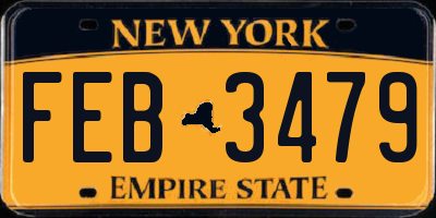 NY license plate FEB3479