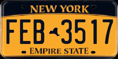 NY license plate FEB3517