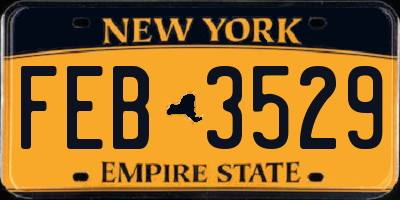 NY license plate FEB3529