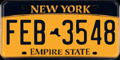 NY license plate FEB3548