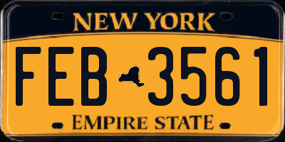 NY license plate FEB3561