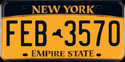 NY license plate FEB3570