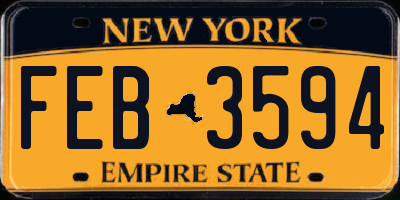NY license plate FEB3594
