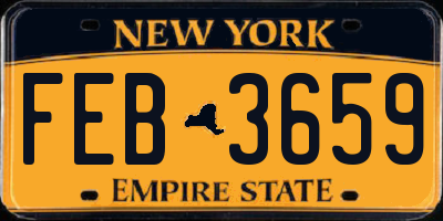 NY license plate FEB3659
