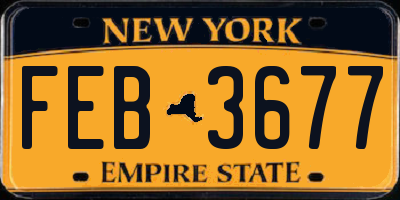 NY license plate FEB3677