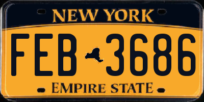 NY license plate FEB3686