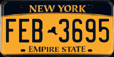NY license plate FEB3695
