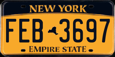 NY license plate FEB3697