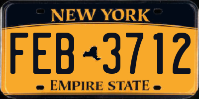 NY license plate FEB3712