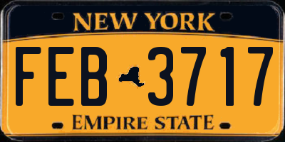 NY license plate FEB3717
