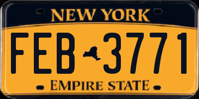 NY license plate FEB3771