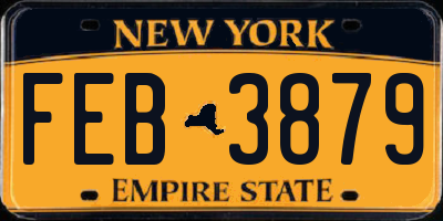 NY license plate FEB3879