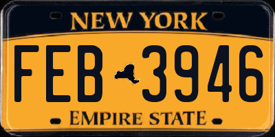 NY license plate FEB3946