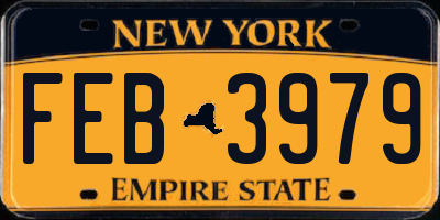 NY license plate FEB3979