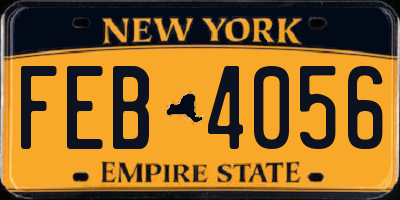 NY license plate FEB4056