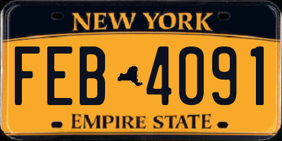 NY license plate FEB4091