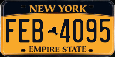 NY license plate FEB4095