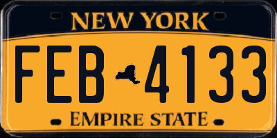 NY license plate FEB4133