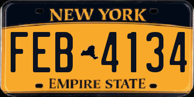 NY license plate FEB4134