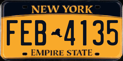 NY license plate FEB4135