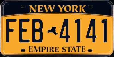NY license plate FEB4141