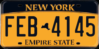 NY license plate FEB4145