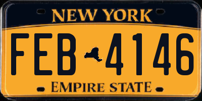 NY license plate FEB4146