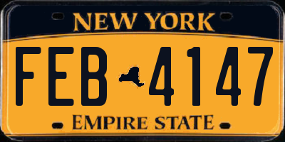 NY license plate FEB4147