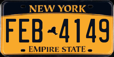 NY license plate FEB4149