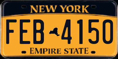 NY license plate FEB4150