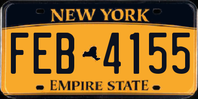 NY license plate FEB4155