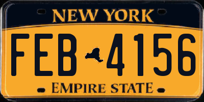 NY license plate FEB4156