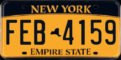 NY license plate FEB4159