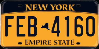 NY license plate FEB4160