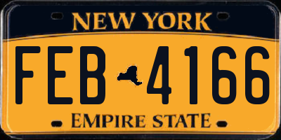 NY license plate FEB4166