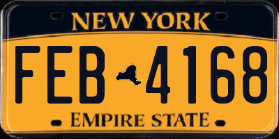 NY license plate FEB4168