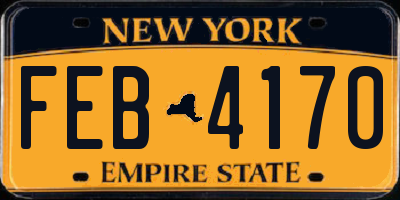 NY license plate FEB4170