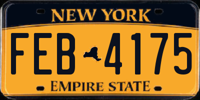 NY license plate FEB4175