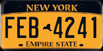NY license plate FEB4241