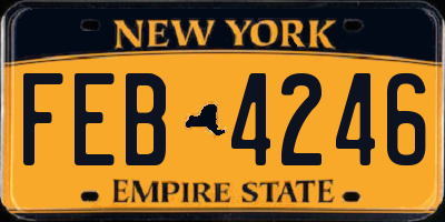 NY license plate FEB4246