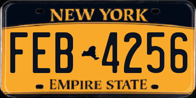 NY license plate FEB4256