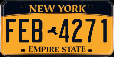 NY license plate FEB4271