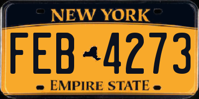 NY license plate FEB4273