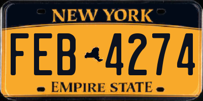 NY license plate FEB4274