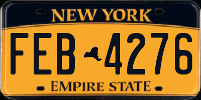 NY license plate FEB4276