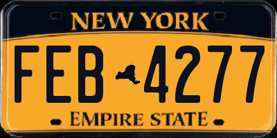 NY license plate FEB4277