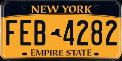 NY license plate FEB4282