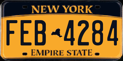 NY license plate FEB4284