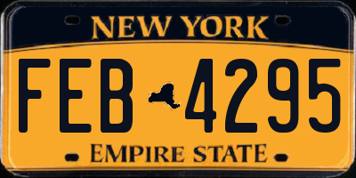 NY license plate FEB4295